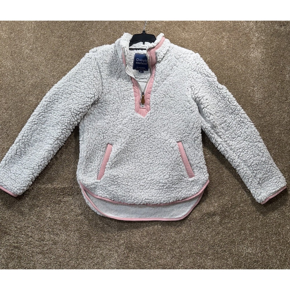 SIMPLY SOUTHERN‎ Sherpa Fleece Pullover 1/4 Zip - Small - Pockets